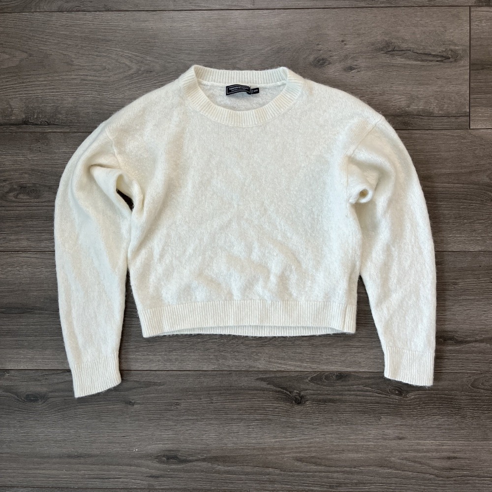 Vineyard Vines Martha's Vineyard Womens 2XS Sweater Cream Pullover Cropped